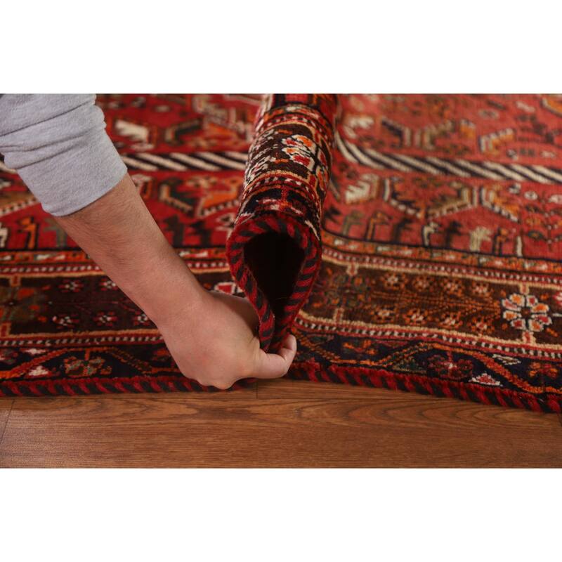 Shiraz Persian Vintage Area Rug Hand-knotted Wool Carpet - 5'2"x 8'3"