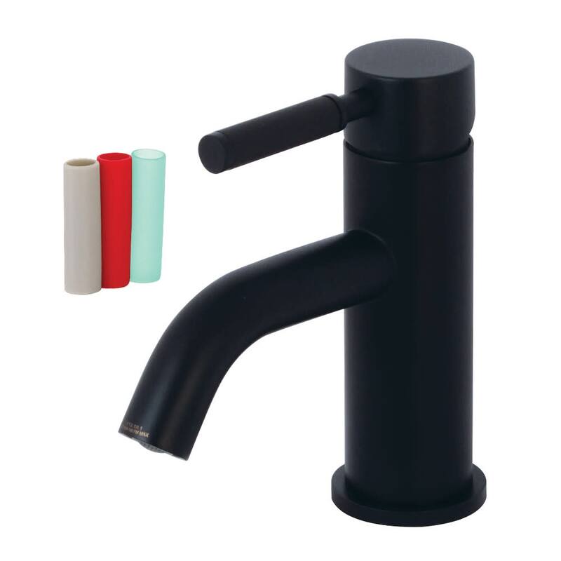 Kingston Brass Kaiser 1.2 GPM Single Hole Bathroom Faucet with Pop-Up - Matte Black
