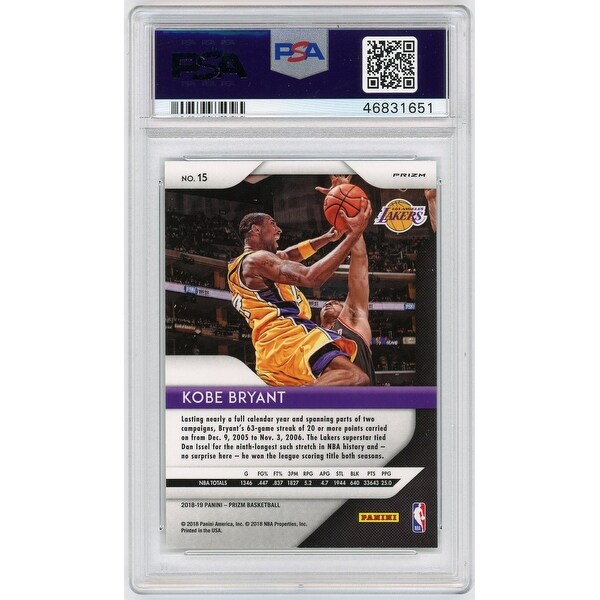 kobe bryant basketball card panini