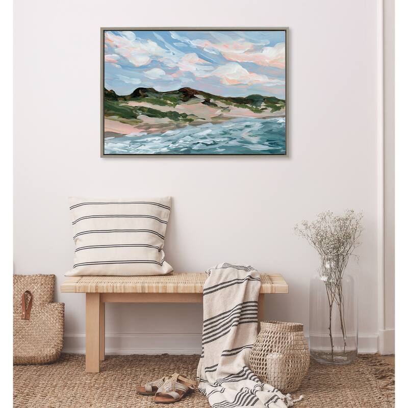 Kate and Laurel Sylvie Michigan Sand Dunes Canvas by Emily Kenney