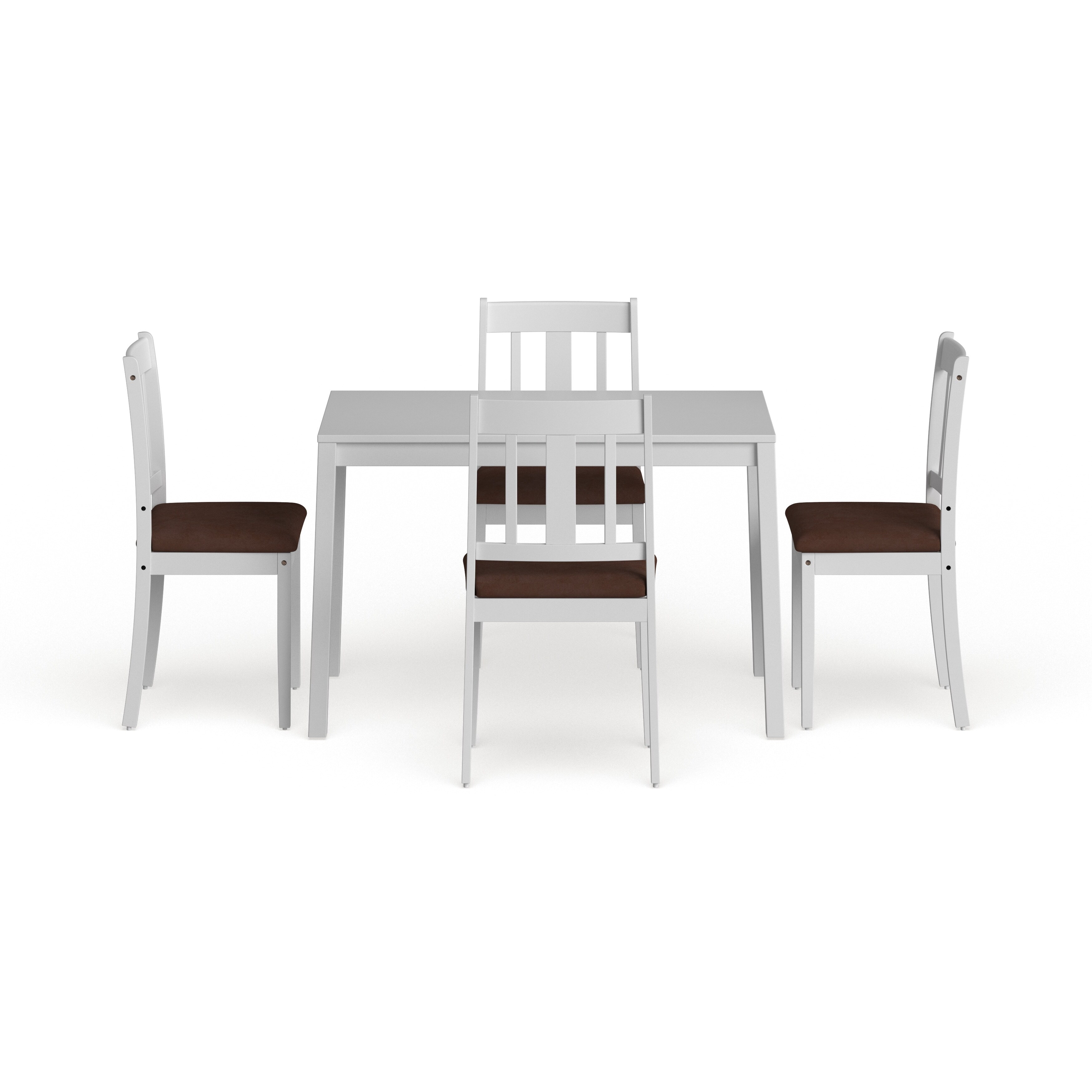 Porch Den Aaron White 5 Piece Dining Set Overstock 22751517