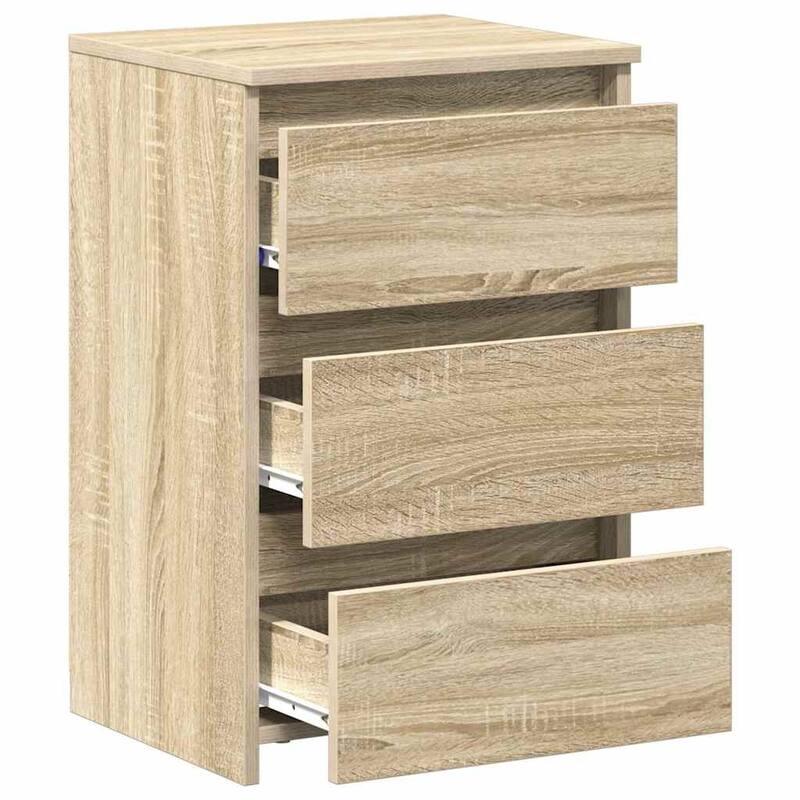 vidaXL Bed Cabinet Set of 2 Engineered Wood