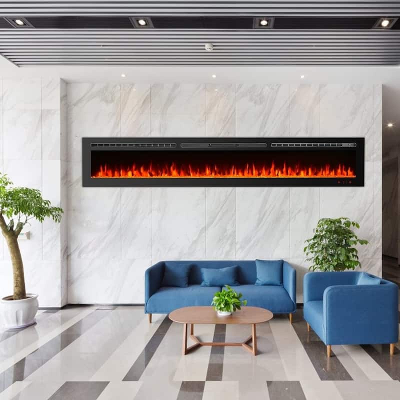 Electric Fireplace 12 Flame Color Wall Mounted