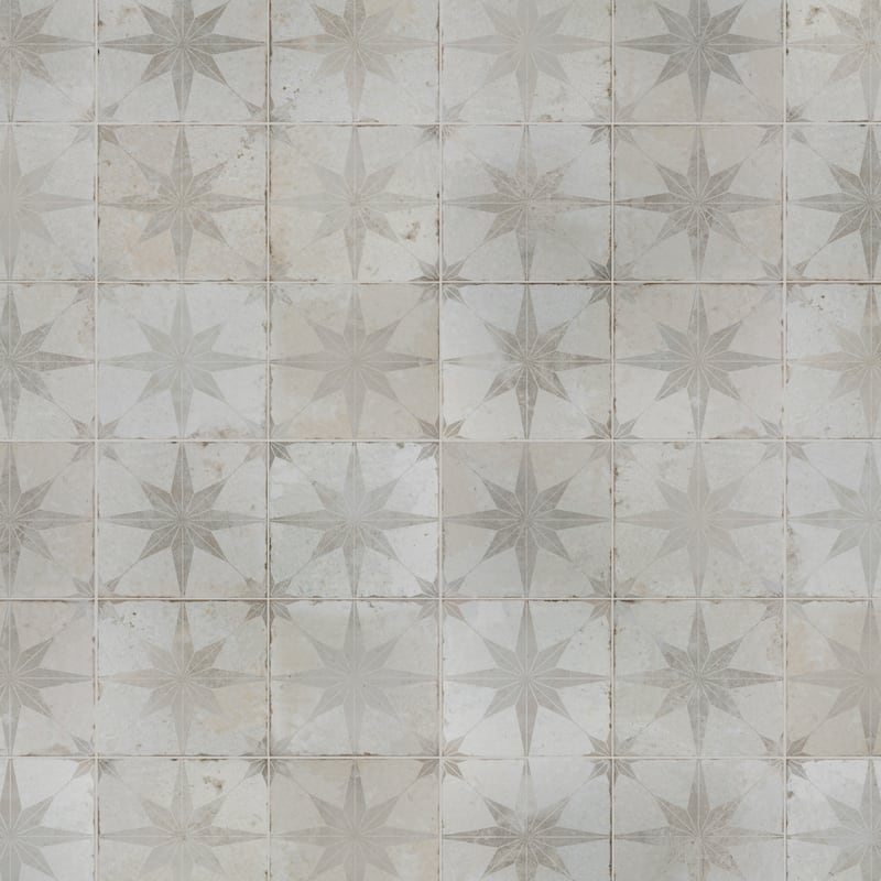 Merola Tile Kings Star White 17-5/8" x 17-5/8" Ceramic Floor and Wall Tile