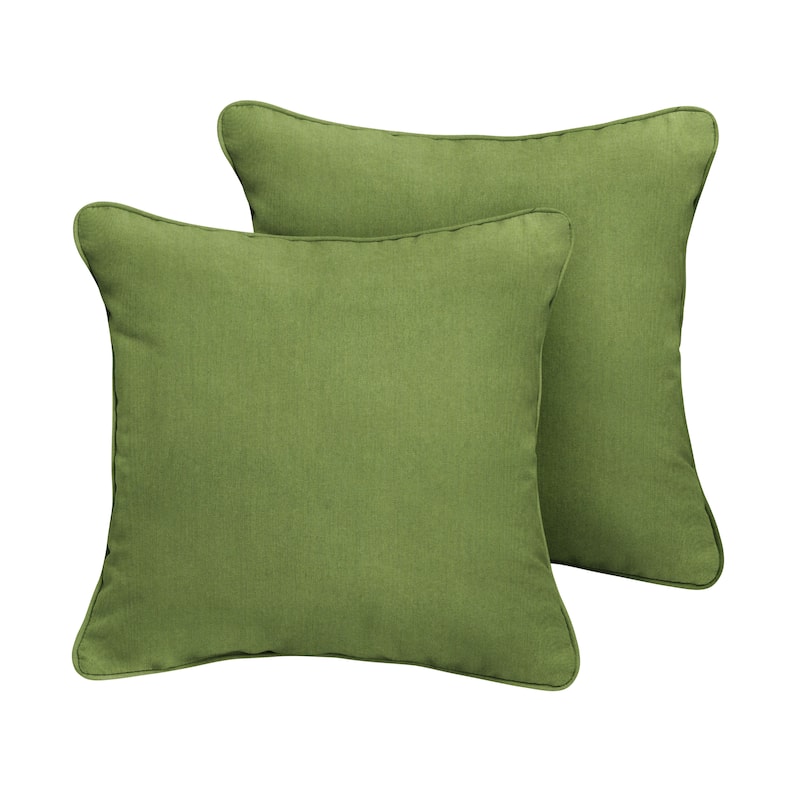 Sorra Home Sunbrella Spectrum Cilantro Corded Indoor/ Outdoor Pillow Set (Set of 2)