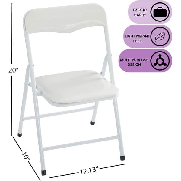 dimension image slide 3 of 4, Heritage Kids Padded Folding Chair Set of 2