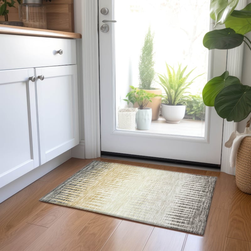 Machine Washable Indoor/ Outdoor Chantille Ombre Contemporary Rug