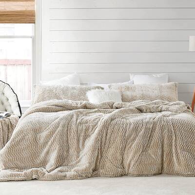 Peak of Cozy - Coma Inducer® Oversized Comforter - Chevron Frosted Taupe