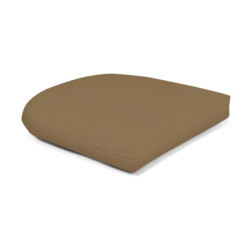 Sunbrella® Solid Fabric 1-Piece Indoor/Outdoor Wicker Seat Pad, 18"W x 18"L, Canvas Navy