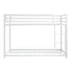 preview thumbnail 3 of 3, Ovi 78 Inch Twin Bunk Bed, Mounted Ladder, Ground Level Platform Bed, White