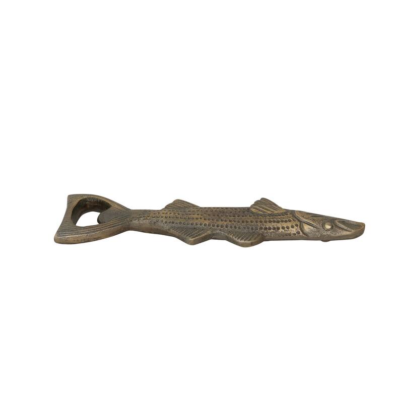 Cast Aluminum Fish Shaped Bottle Opener - 7.0"L x 2.0"W x 0.5"H