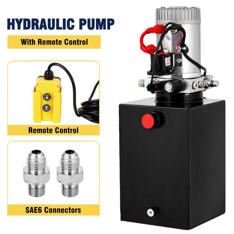 Electric 12V Single Phase Hydraulic Power Unit with 12L Steel Tank