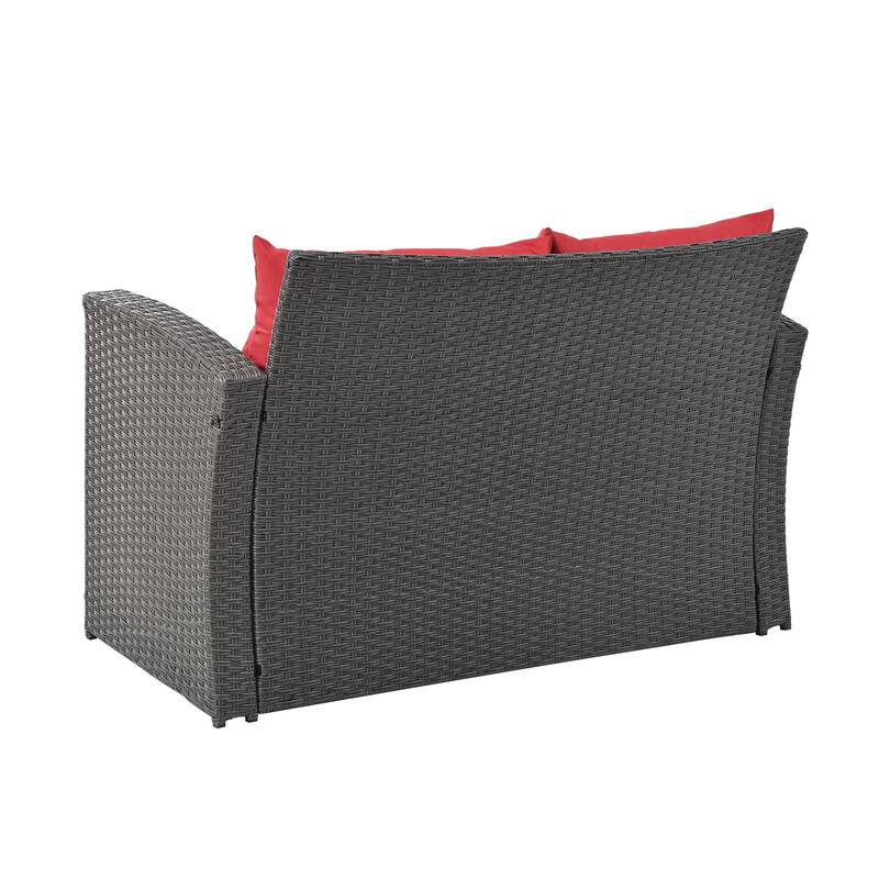 Outdoor Wicker Weaving Conversation Combo Set of 4