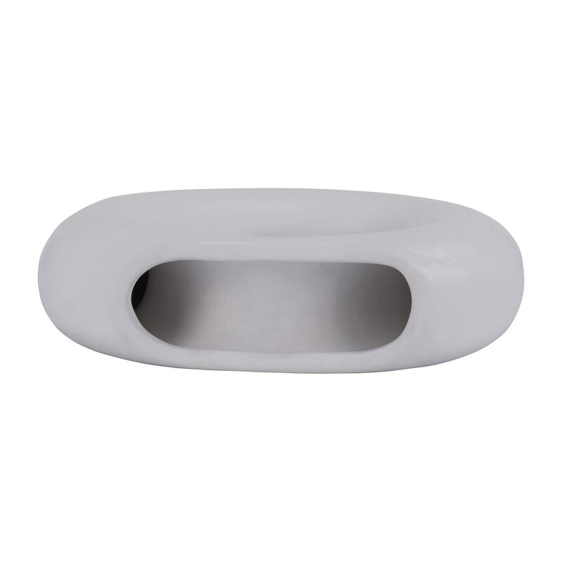 Sagebrook Home Ceramic Contemporary Abstract Donut Round Cut-Out Vase