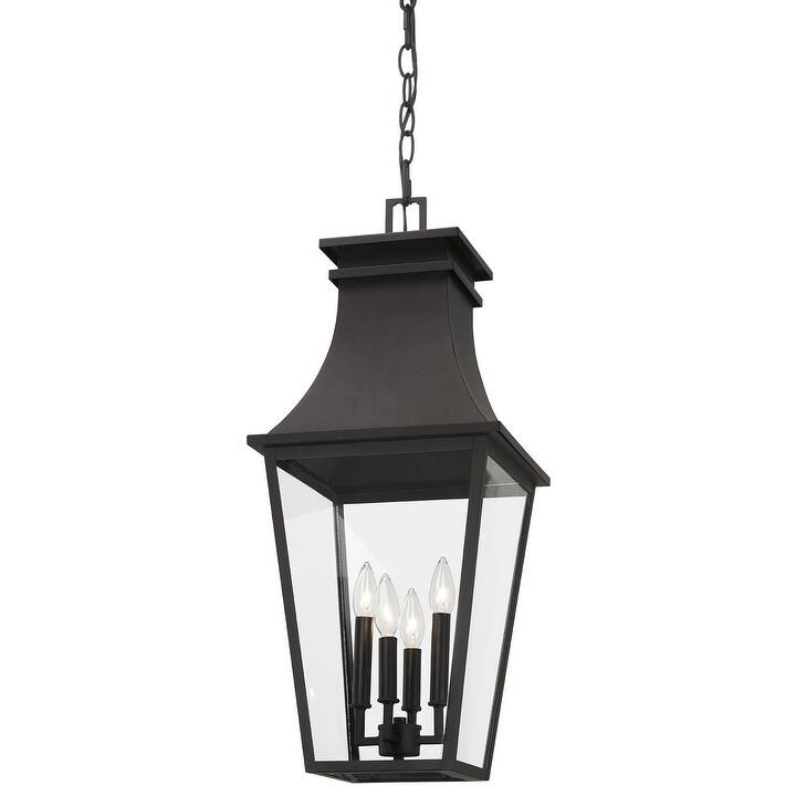 The Great Outdoors 7999 Gloucester 4 Light 12" Wide Outdoor Pendant - Sand Coal