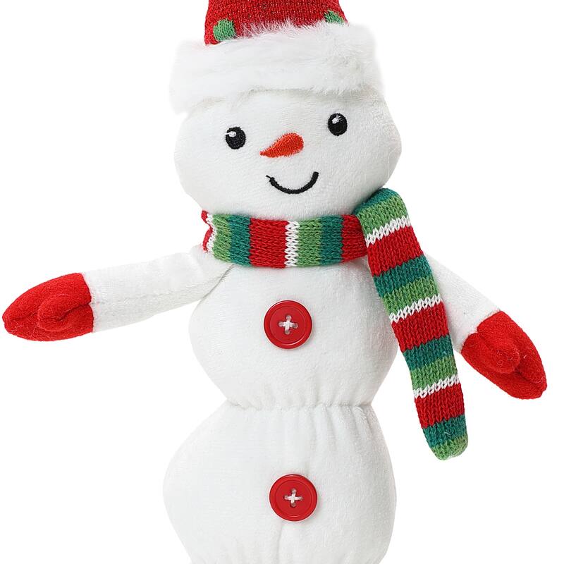 Animated Singing 18.5" Tall Snowman Holiday Decoration, Battery Operated - 18.5" H x 7" Diameter