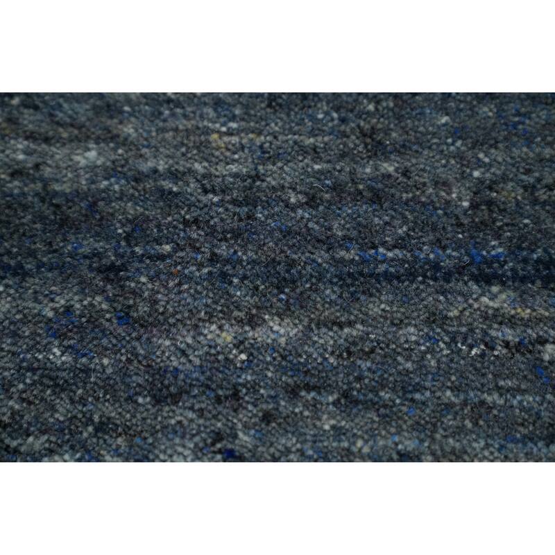 Hand Knotted Oriental 100% Wool Carpet Tribal Tribal Navy Blue & Blues Gabbeh Area Rug - 10' 0'' X 6' 8''