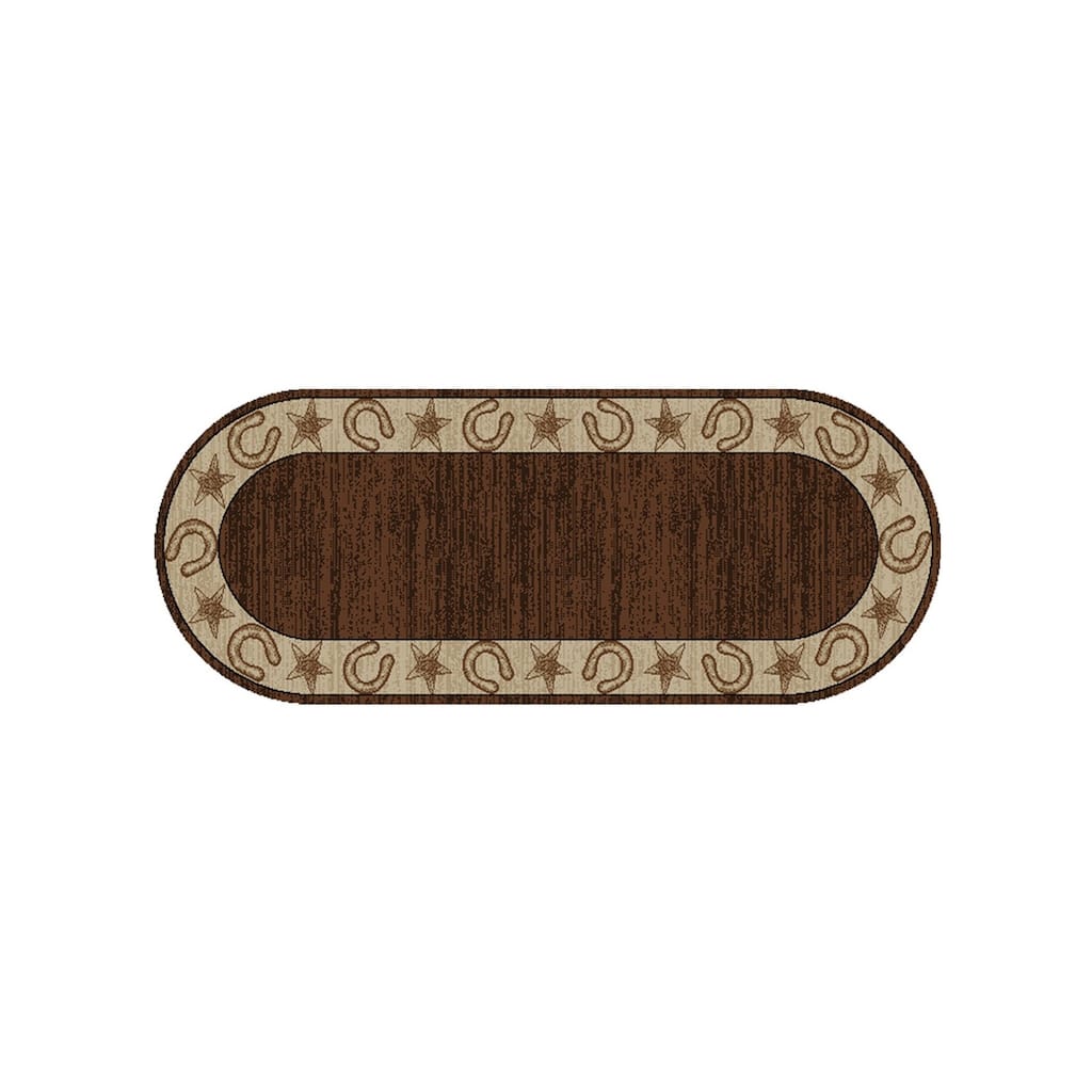 American Destination Midland Brown Lodge Area Rug - 2'2"x5'3"