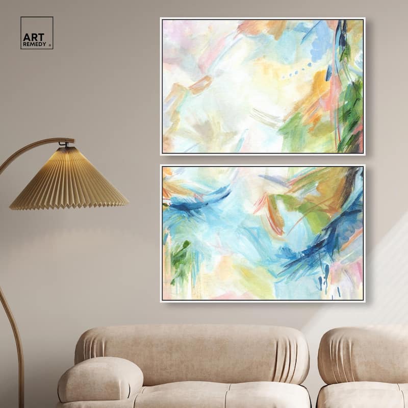 In the Beginning Canvas Set of 2 by Art Remedy