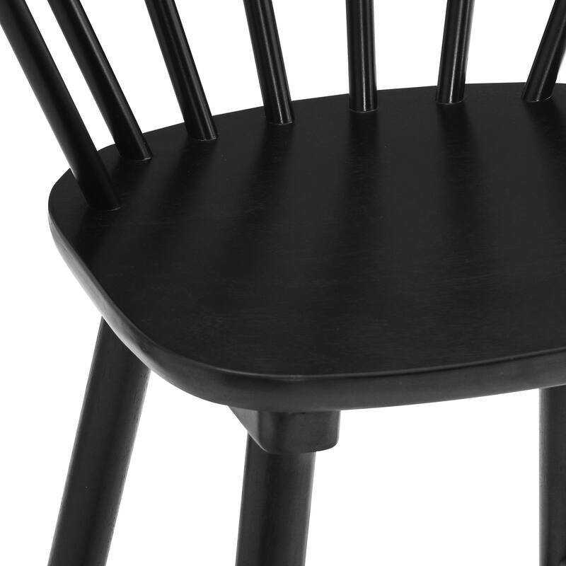 Set of 2 Counter Height 24.in Bar Stools for Kitchen Island with Solid Wood and Spindle Back Barstool