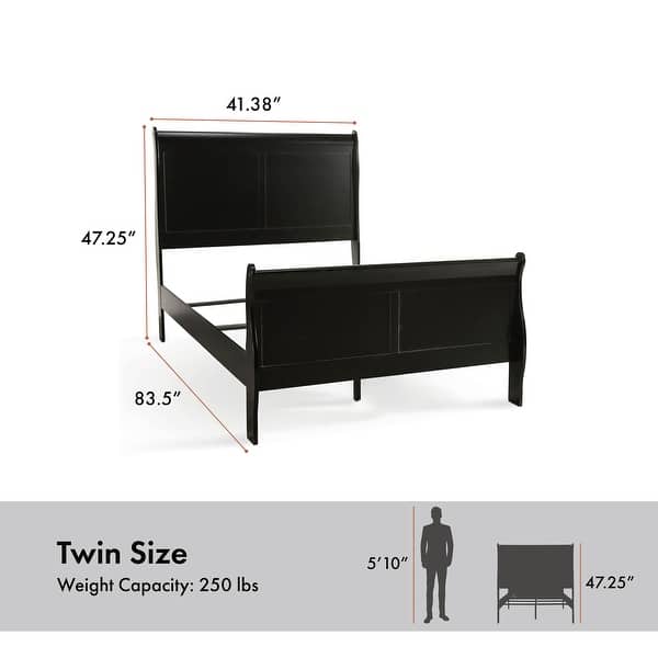 dimension image slide 0 of 3, Furniture of America Mayday Modern Solid Wood 3-Piece Sleigh Bedroom Set