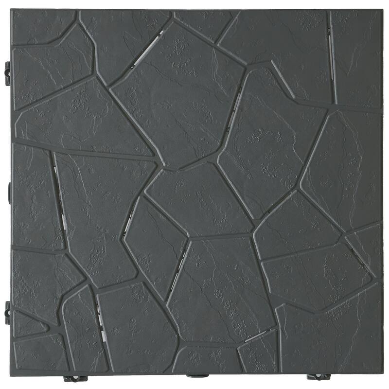 RSI-Snaptile Pack of 12 Gray 15 in x 15 in Interlocking Floor Tiles