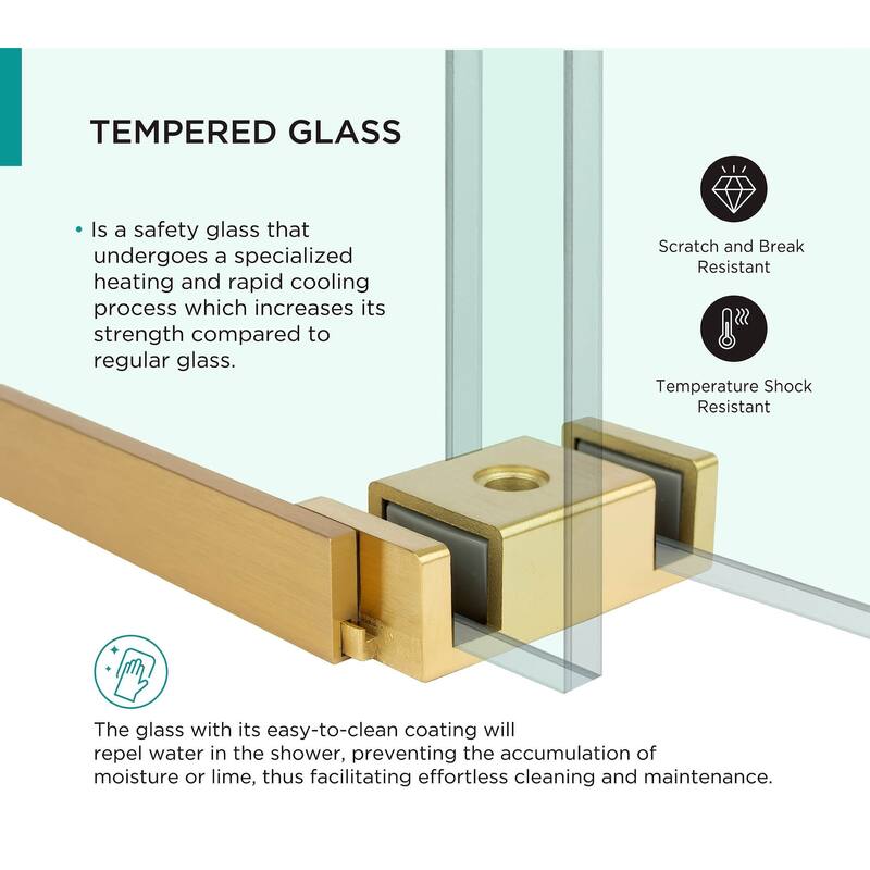 Fine Fixtures 60" Frameless Double Sliding Tub Door - 60" x 66"