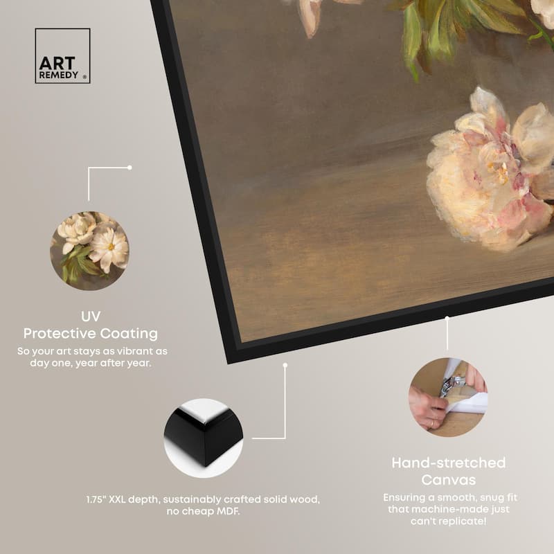 Porter Peonies in a Vase Canvas by Art Remedy