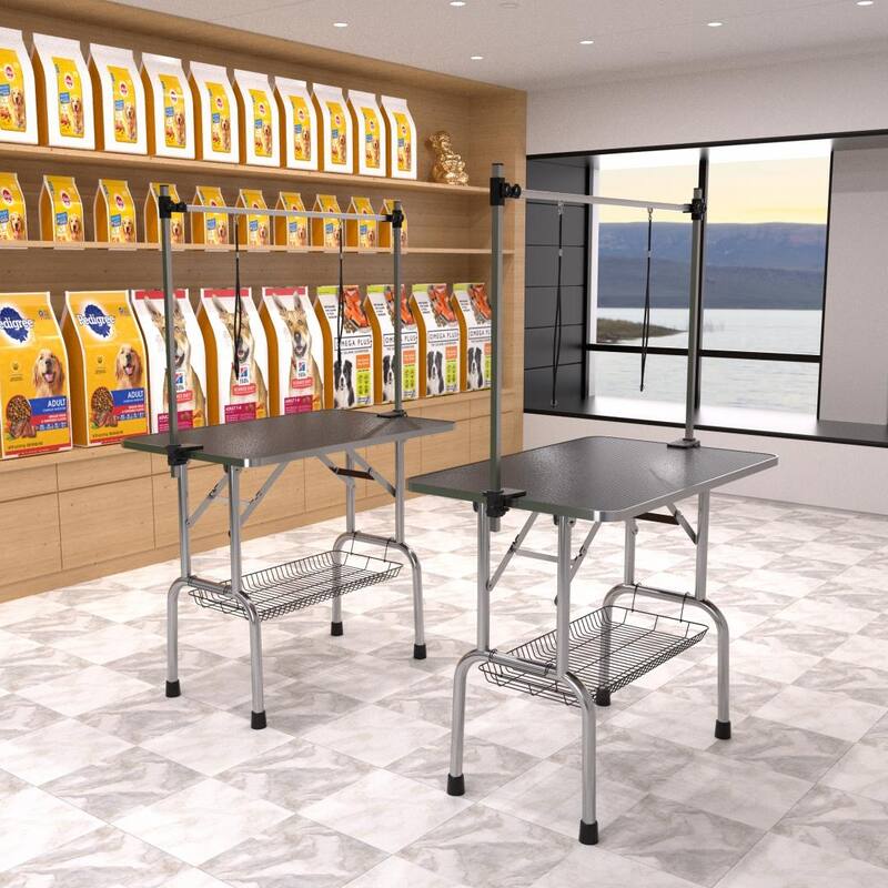 42'' Large Grooming Table for Pet Dog and Cat with Adjustable Arm and Clamps - as picture