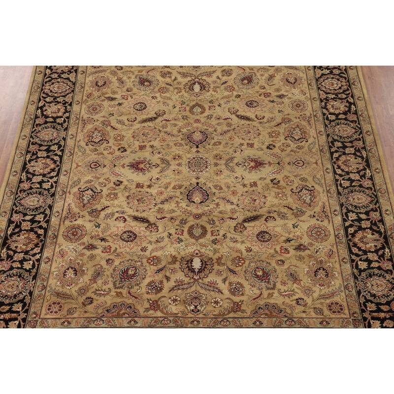 All-Over Floral Agra Oriental Area Rug Hand-Knotted Wool Carpet - 8'2"x 10'1"