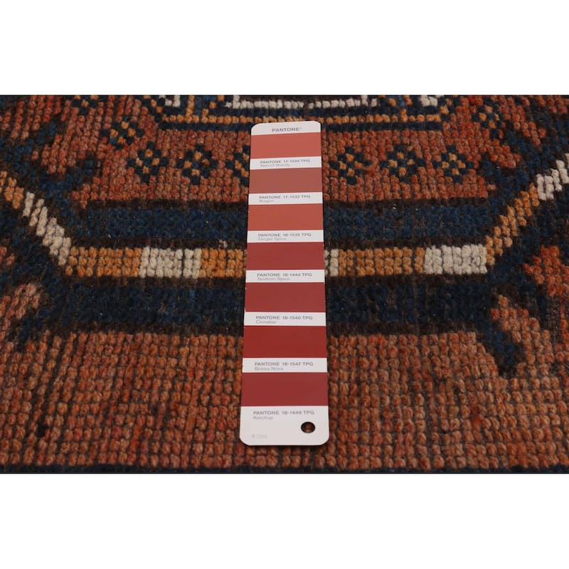 ECARPETGALLERY Hand-knotted Melis Vintage Copper Wool Rug - 3'10 x 11'3