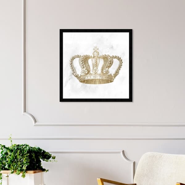 Shop Oliver Gal Gold Crown Fantasy And Sci Fi Wall Art Framed Print Fairy Tales Gold White Overstock 32194692