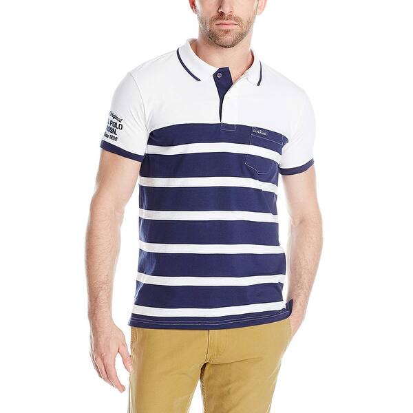 Shop U S Polo Assn Blue White Mens Small S Polo Rugby Stripe