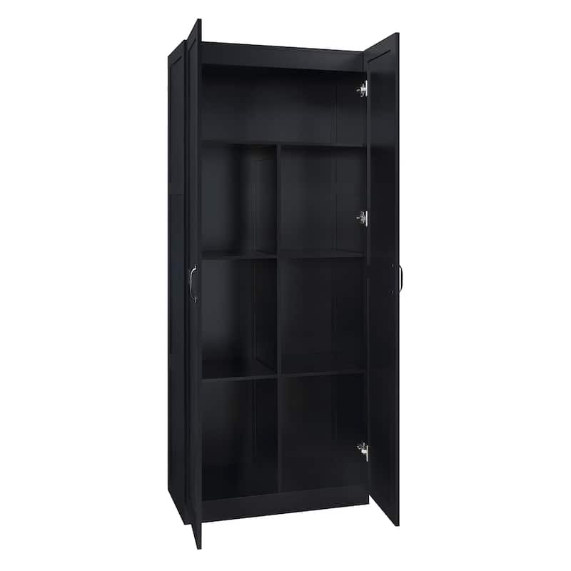 Manhattan Comfort Cornelia Modern Storage Closet 1.0 with 14 Adjustable Shelves - N/A