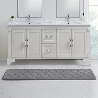 VCNY Home Chateau Soft Solid Memory Foam Bath Rug Runner - Bed Bath ...