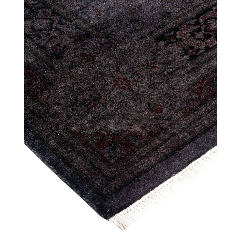 Fine Vibrance, One-of-a-Kind Hand-Knotted Runner Rug - Brown, 3' 1" x 9' 2" - 3' 1" x 9' 2"