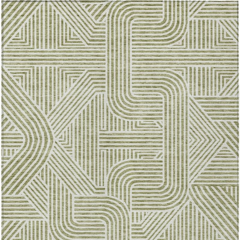 HomeRoots Abstract Transitional Rectangle Outdoor Rug