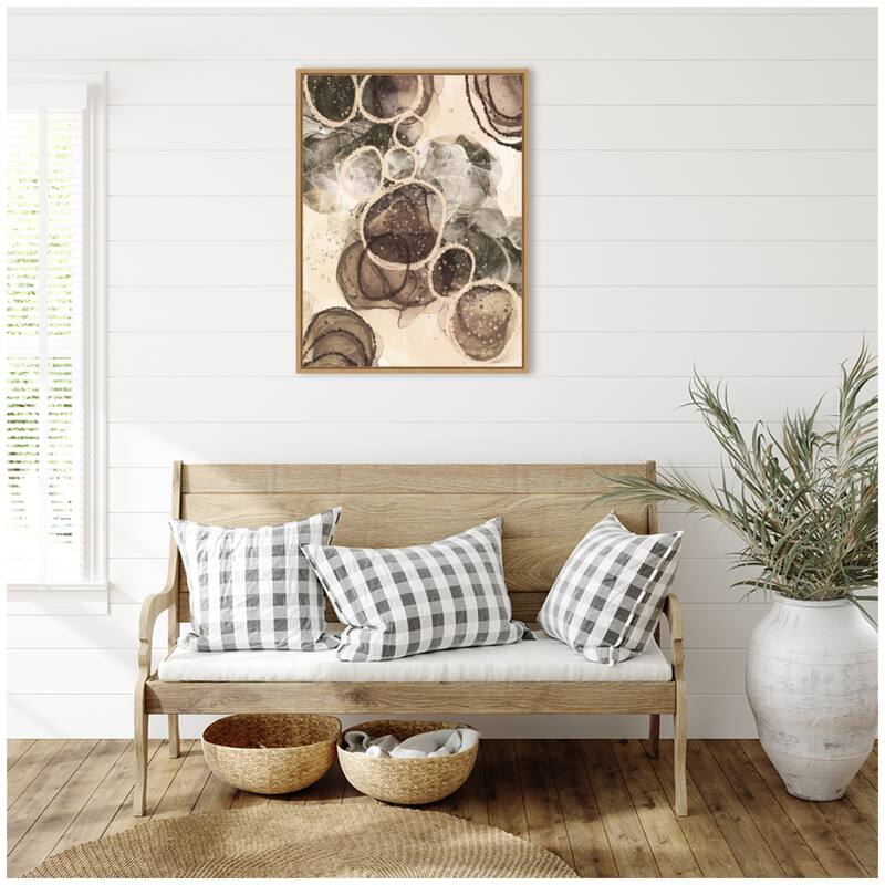 Kate and Laurel Sylvie Sand Detail #4 Framed Canvas by Alicia Bock