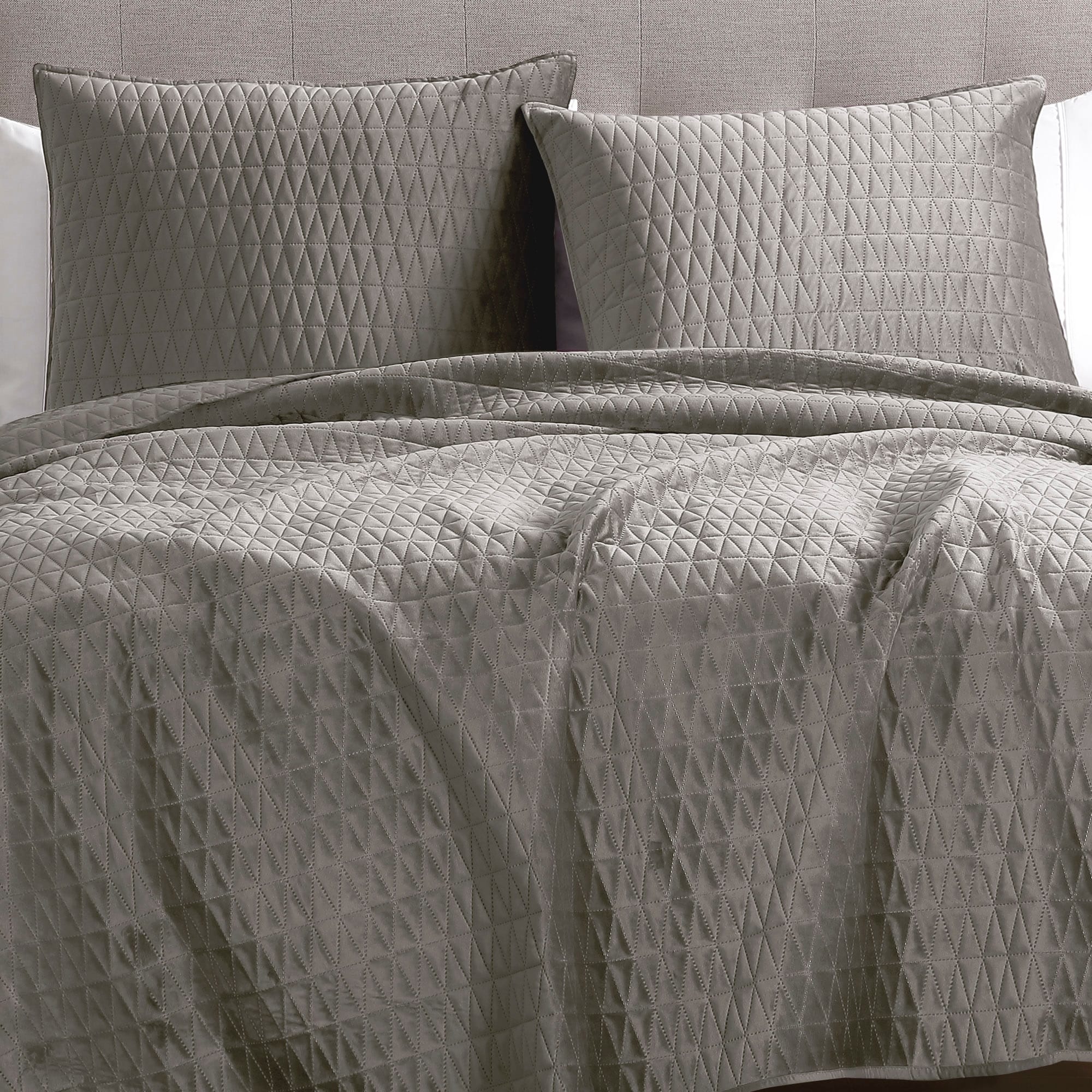 Brielle Home Gibson Quilt Set King Light Grey for sale online eBay