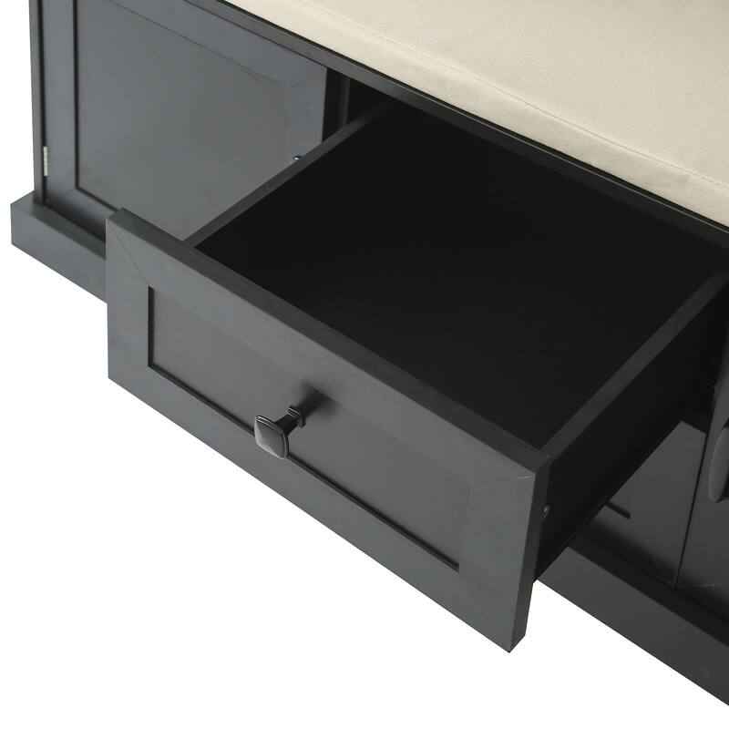 Entryway Coat Rack Upholstered Seat, Shoe Bench Hallway Bench