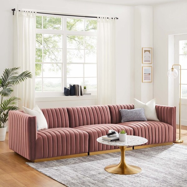 Conjure channel tufted velvet sofa discount
