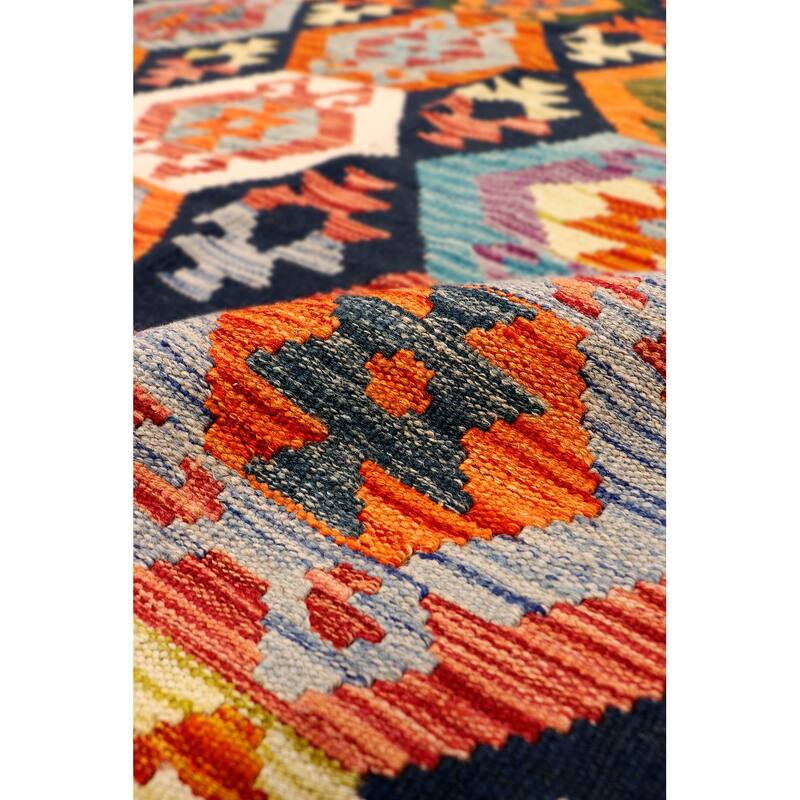 Pasargad Home Kilim Reversible Wool Multicolor Area Rug - 8' 4'' X 11' 1''