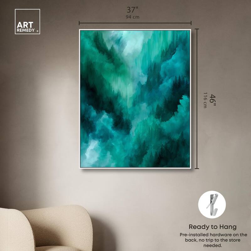 Textured Teal II Canvas by Art Remedy