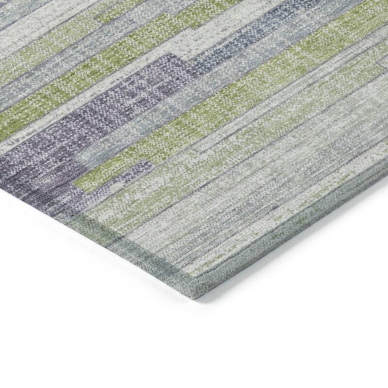 HomeRoots Striped Transitional Rectangle Outdoor Rug