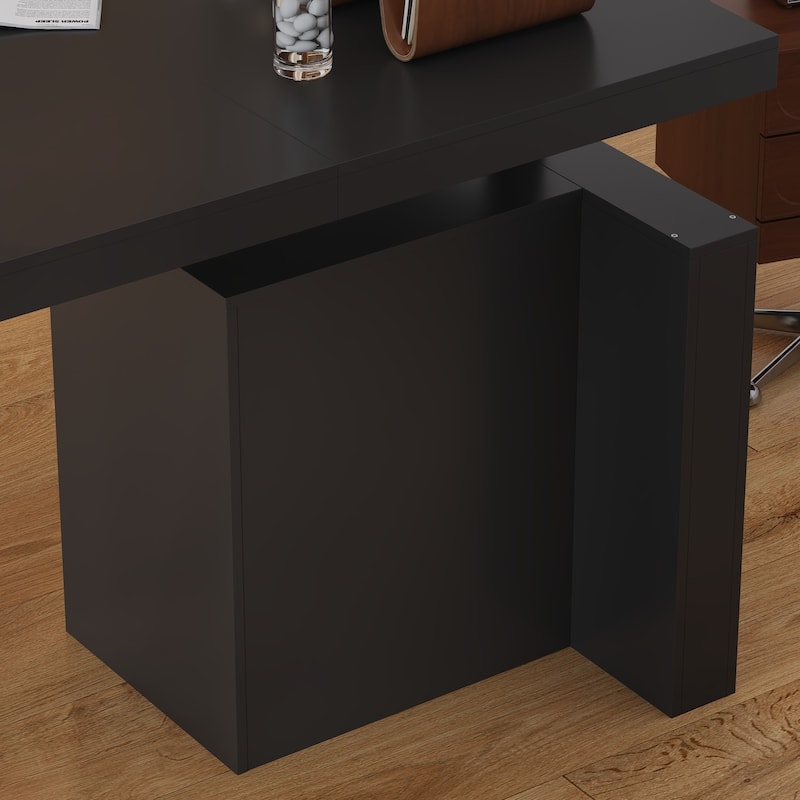 Stylish Black Electric Height-Adjustable Desk Standing Desk Computer Desk: Modern and Functional Workspace Essential