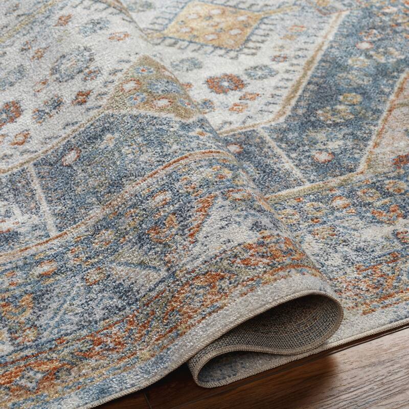 Livabliss Lillian Triple Medallion Machine Washable Area Rug