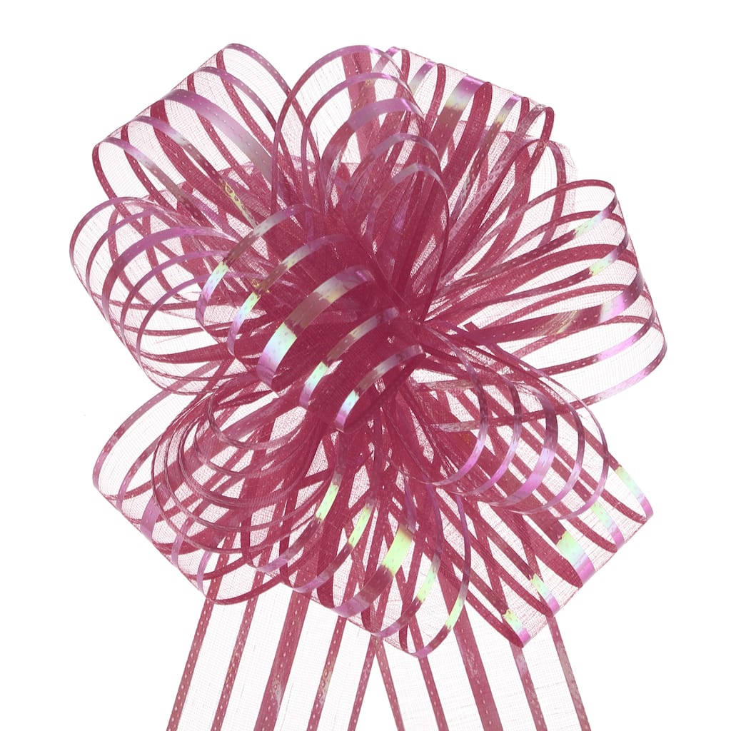 5pcs 4 Inch Large Pull Bows Gift Wrapping Bows Ribbon Organza