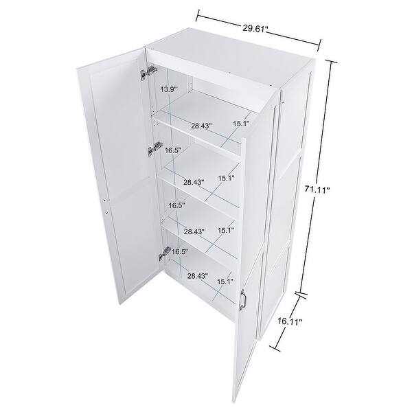 Manhattan Comfort Hopkins Modern Storage Closet 3.0 in White Manhattan Comfort Hopkins Modern Storage Closet 3.0 in White