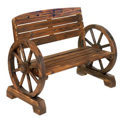 Wagon Wheel Bench 42.25x21x31"