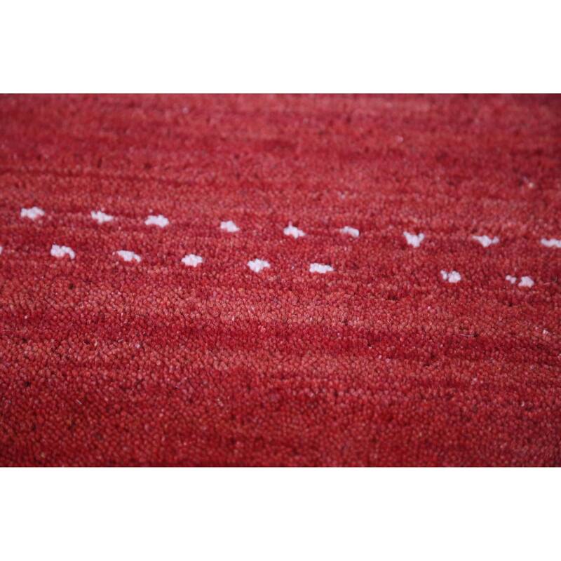 Hand Knotted Oriental 100% Wool Carpet Tribal Tribal Red Gabbeh Area Rug - 11' 4'' X 8' 2''